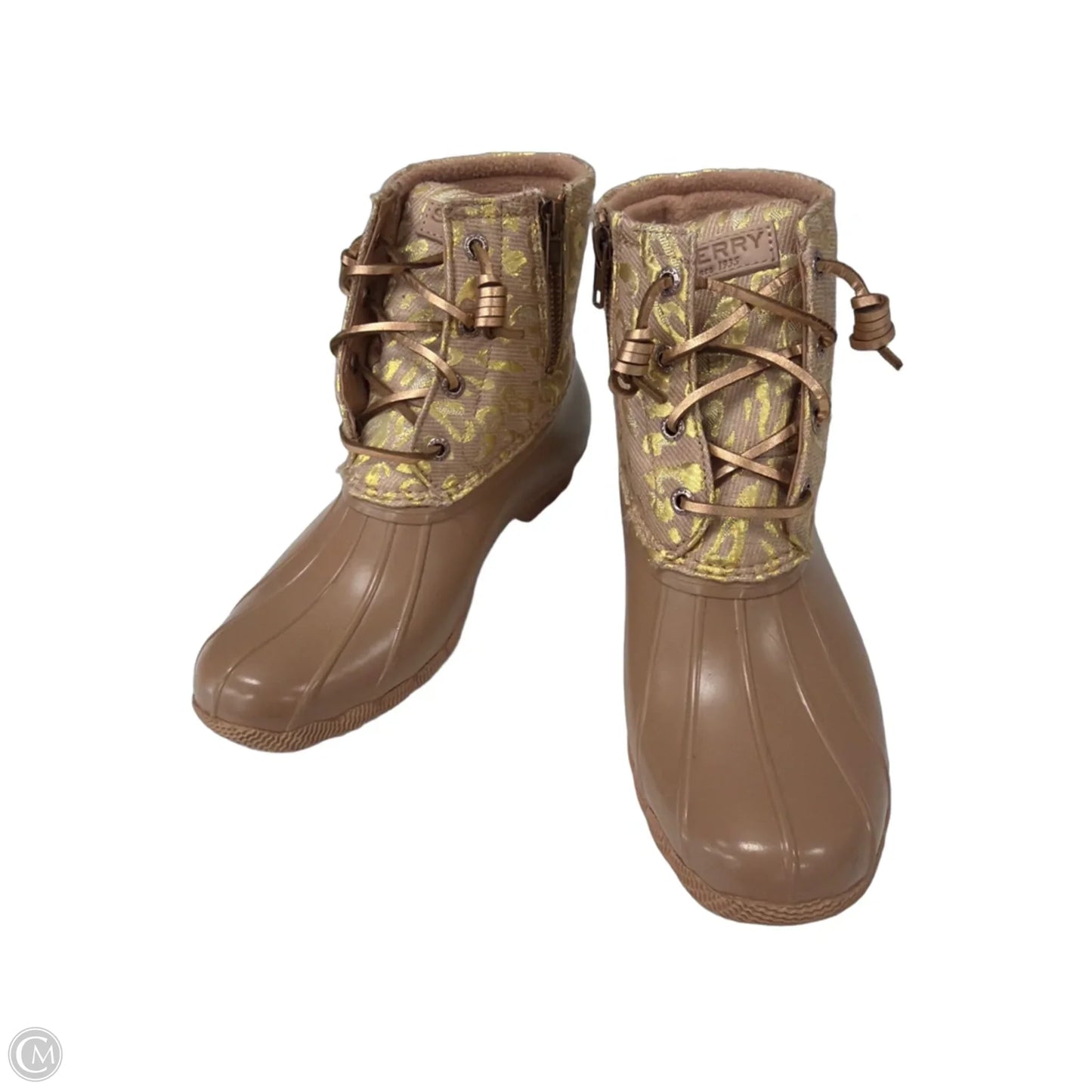 Boots Rain By Sperry In Gold & Pink, Size: 8
