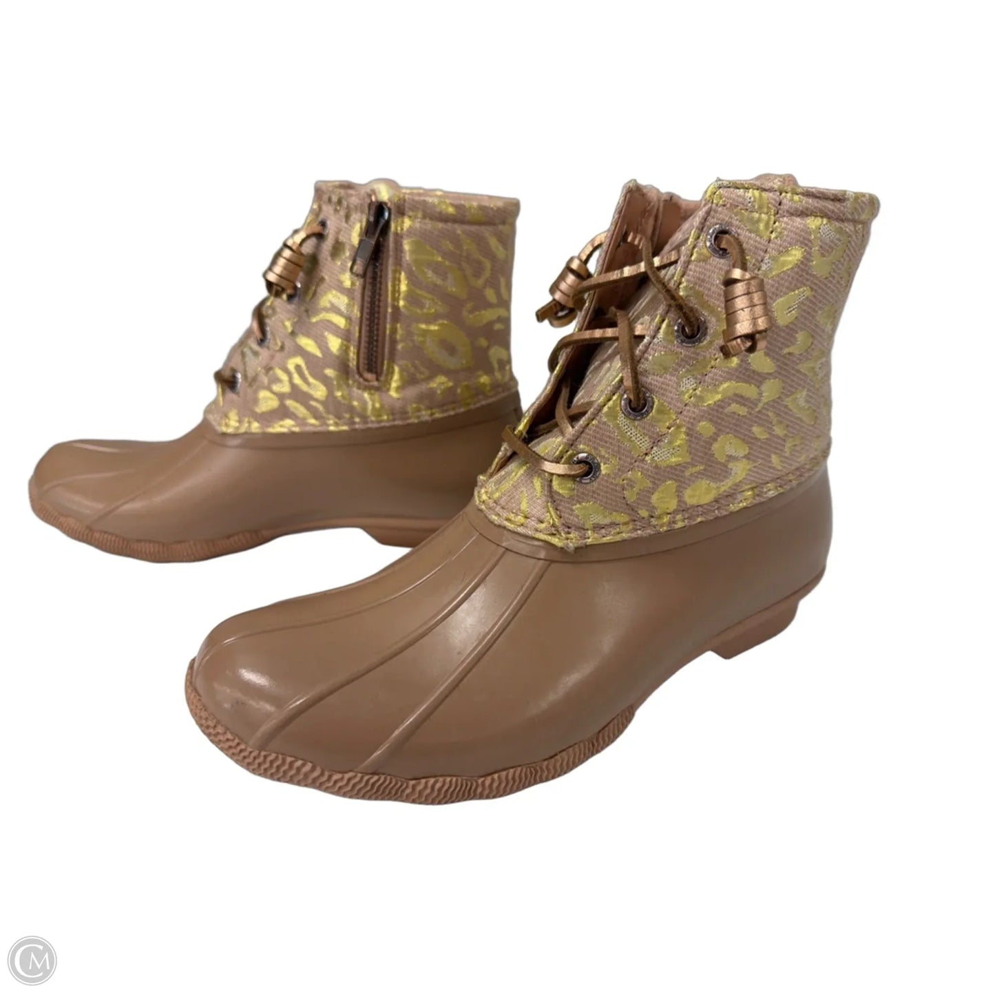 Boots Rain By Sperry In Gold & Pink, Size: 8