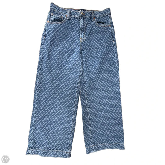 Jeans Wide Leg By Gap In Blue Denim, Size: 10