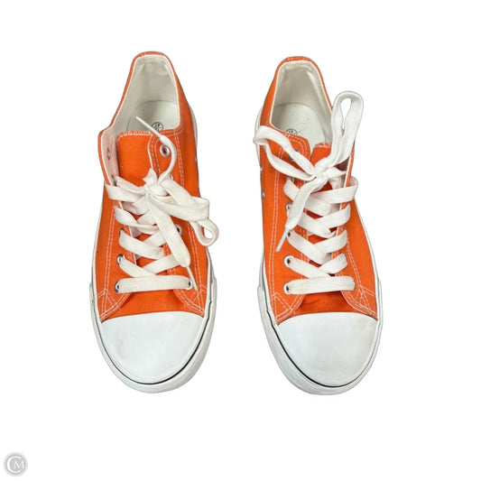 Shoes Sneakers By Clothes Mentor In Orange & White, Size: 10