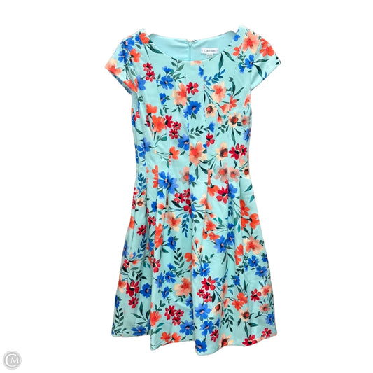 Dress Work By Calvin Klein In Floral Print, Size: M