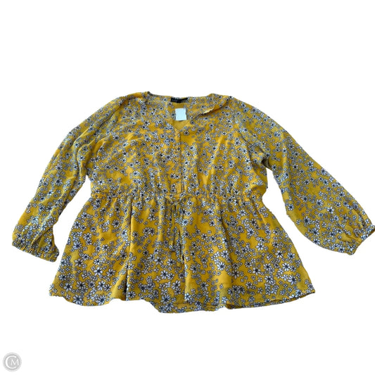 Top Long Sleeve By Lane Bryant In Yellow, Size: Xl