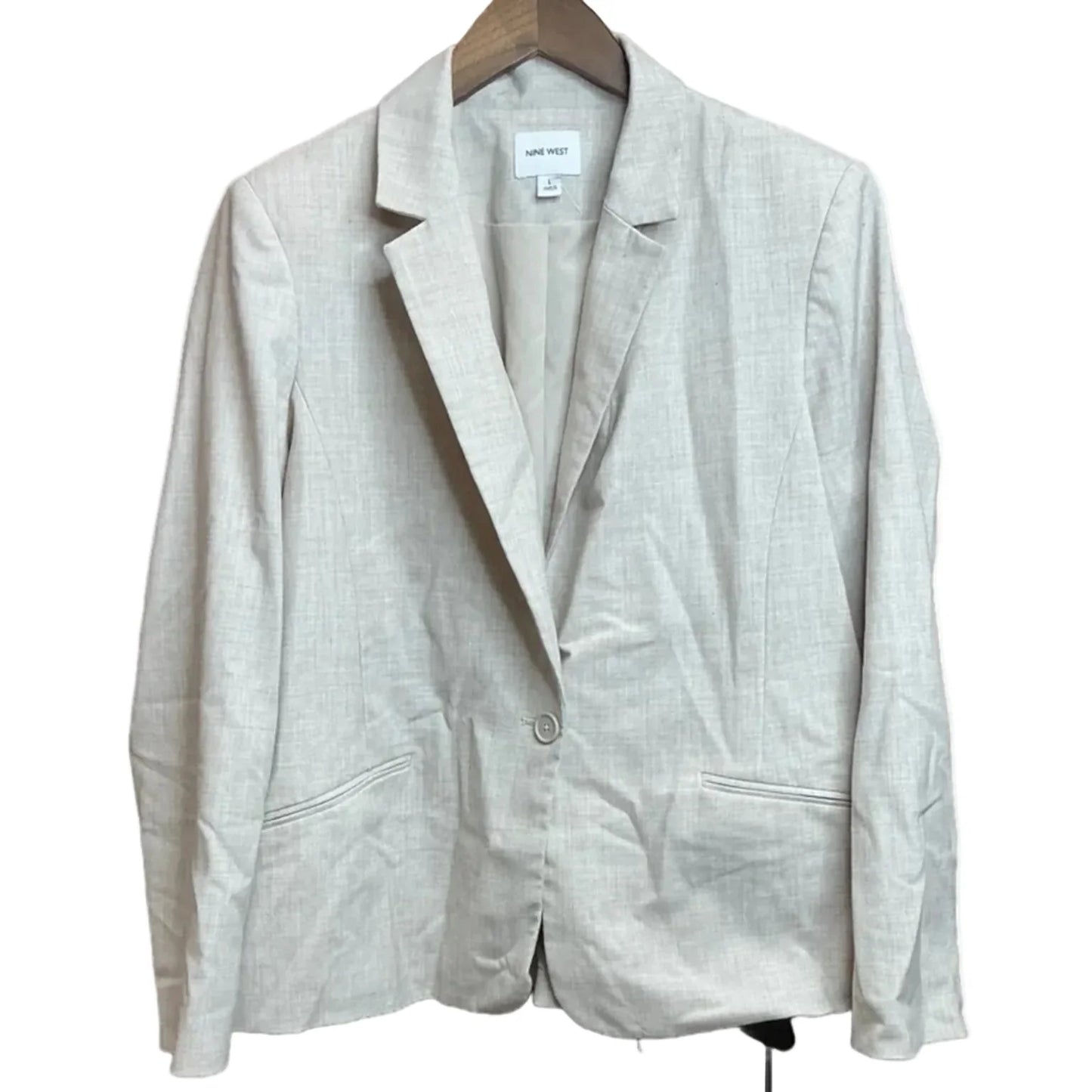 Blazer By Nine West Apparel In Tan, Size: L
