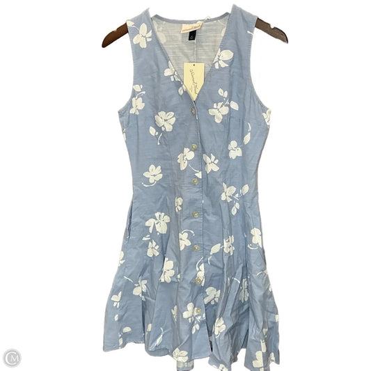 Dress Casual Midi By Universal Thread In Blue & White, Size: Xs