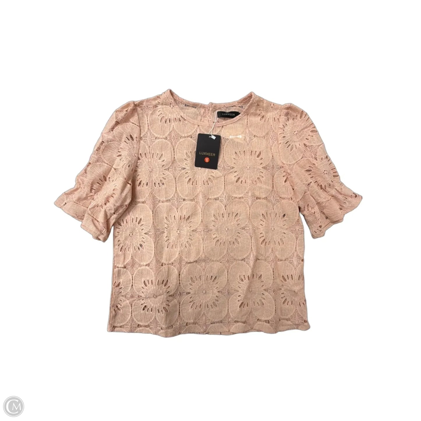 Top Short Sleeve By Luxveer In Pink, Size: S
