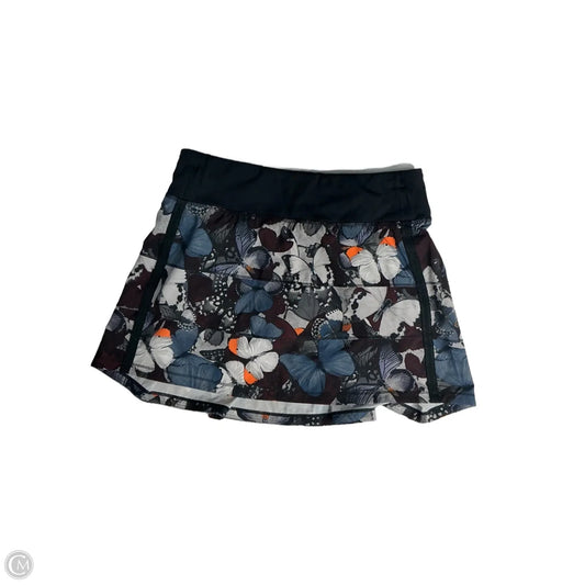 Athletic Skort By Lululemon In Floral Print, Size: S
