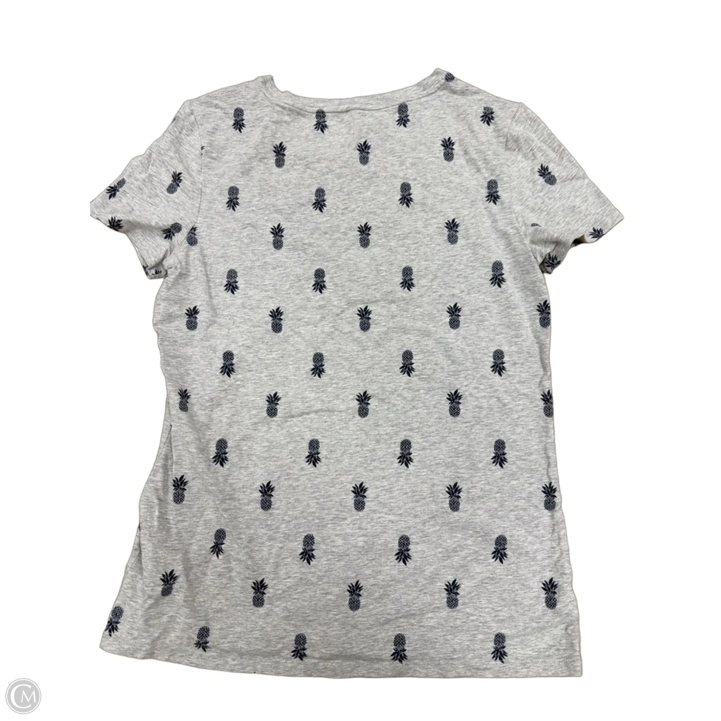 Top Short Sleeve Basic By Clothes Mentor In Grey, Size: M