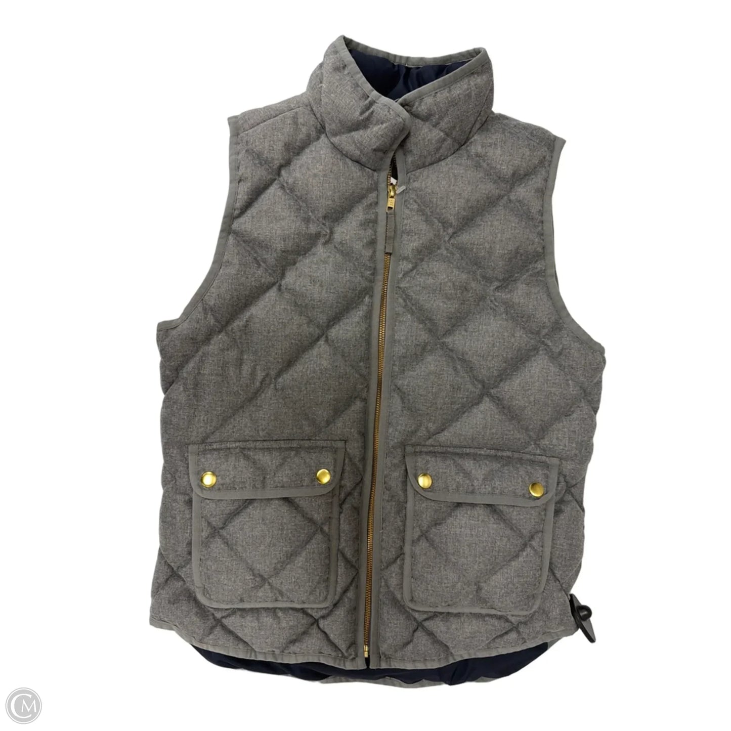 Vest Puffer & Quilted By J. Crew In Grey, Size: S