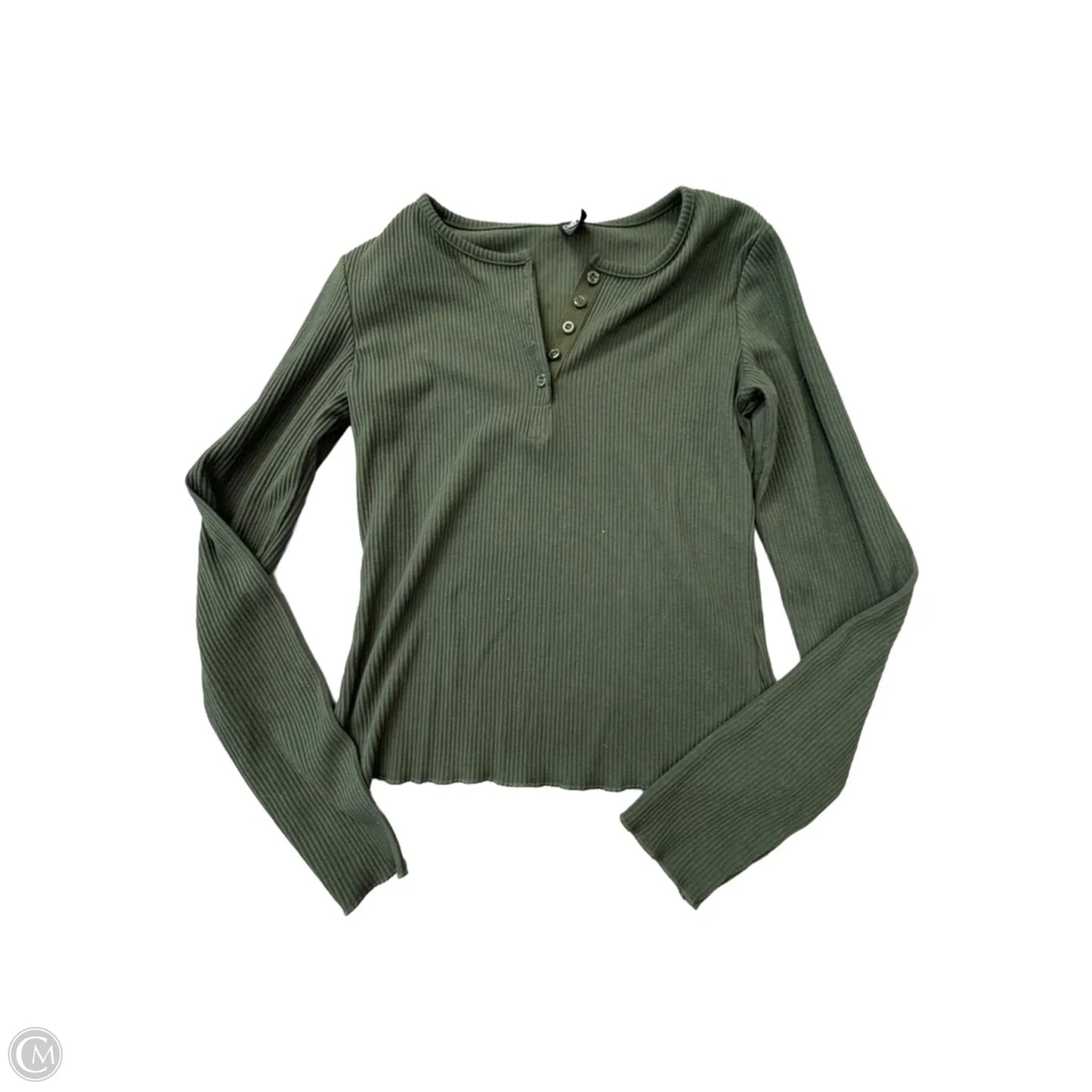 Top Long Sleeve By Dazy In Green, Size: M