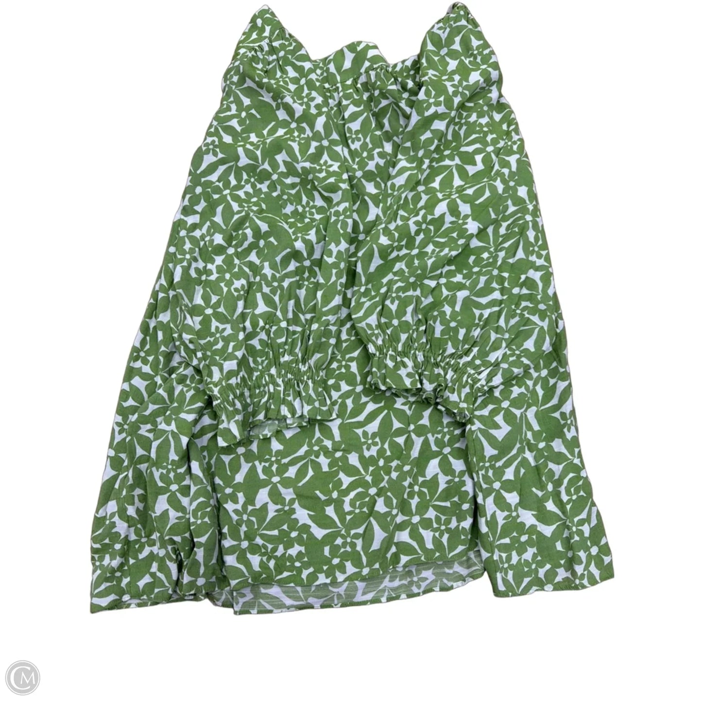 Top Long Sleeve By Lc Lauren Conrad In Green & White, Size: 3x