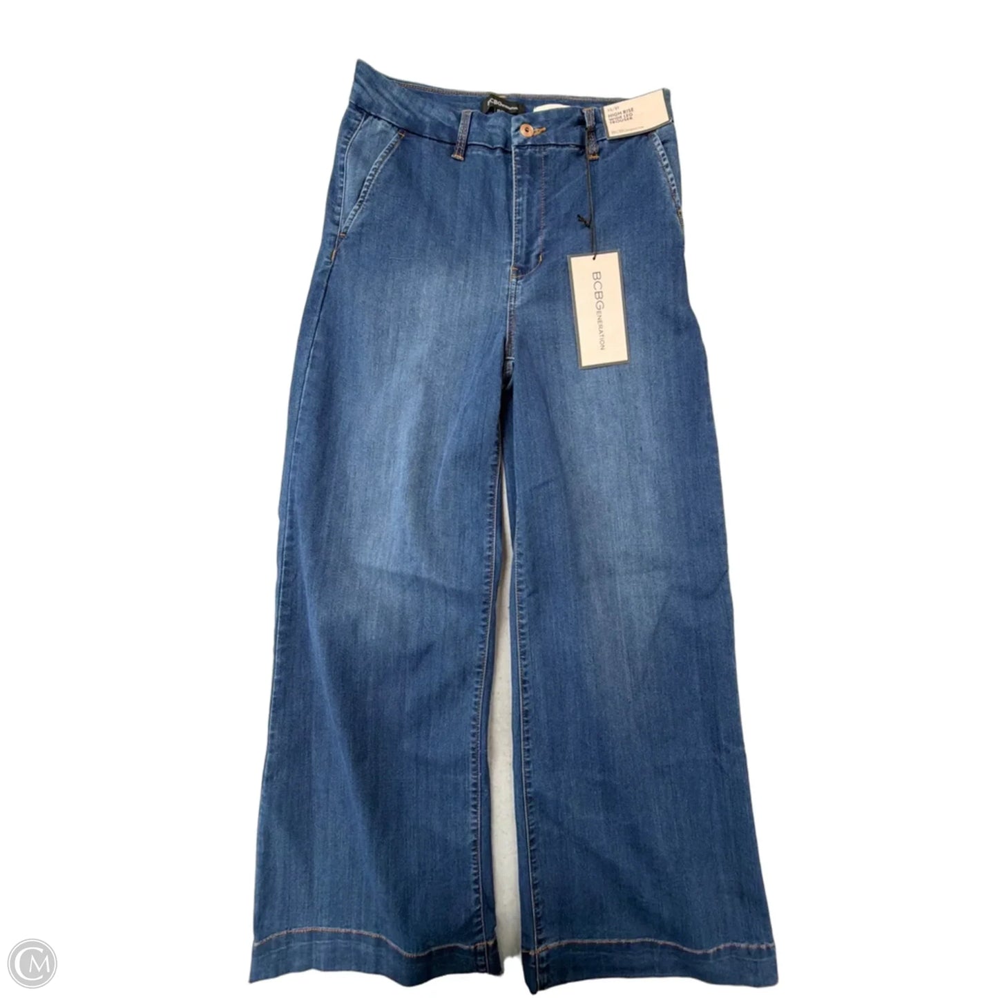 Jeans Wide Leg By Bcbgeneration In Blue Denim, Size: 10