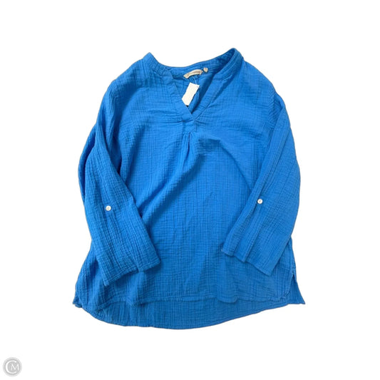 Top Long Sleeve By Soft Surroundings In Blue, Size: Xl