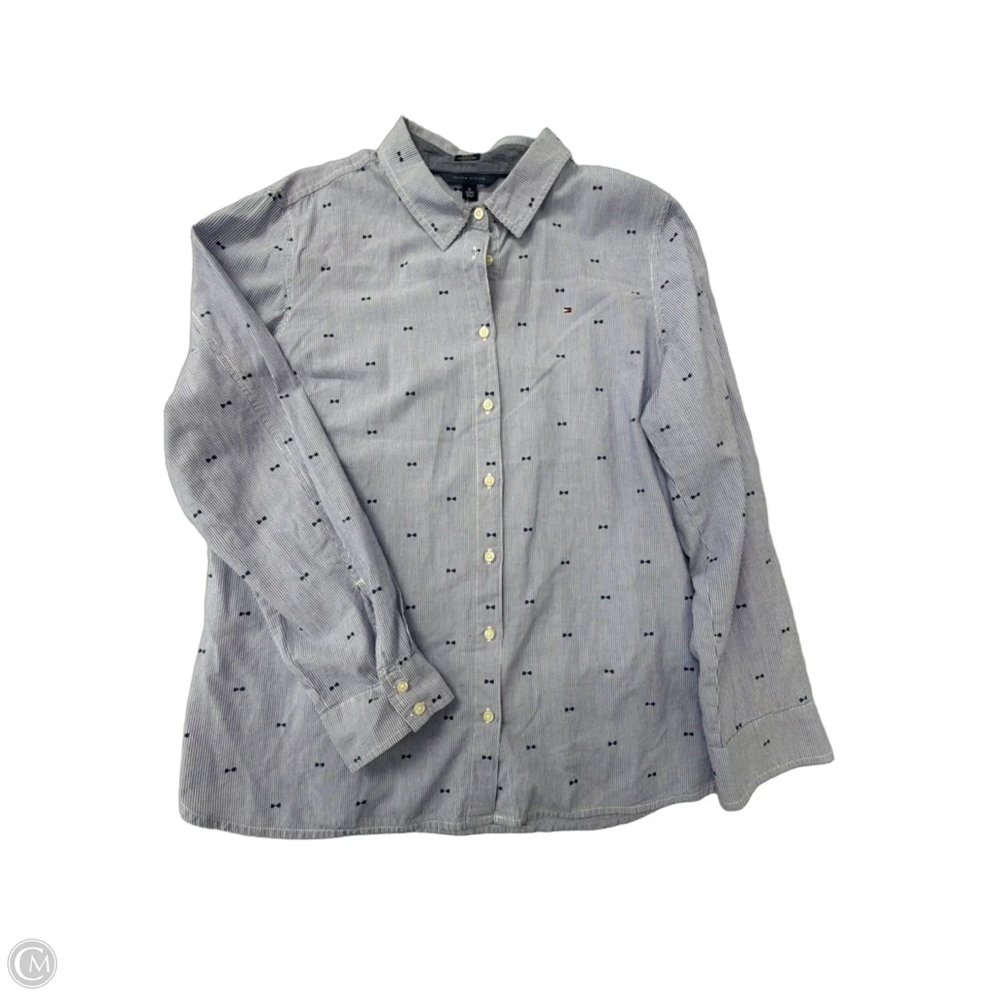 Top Long Sleeve By Tommy Hilfiger In Blue, Size: Xl