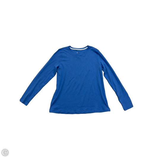 Top Long Sleeve Basic By Isaac Mizrahi Live Qvc In Blue, Size: M