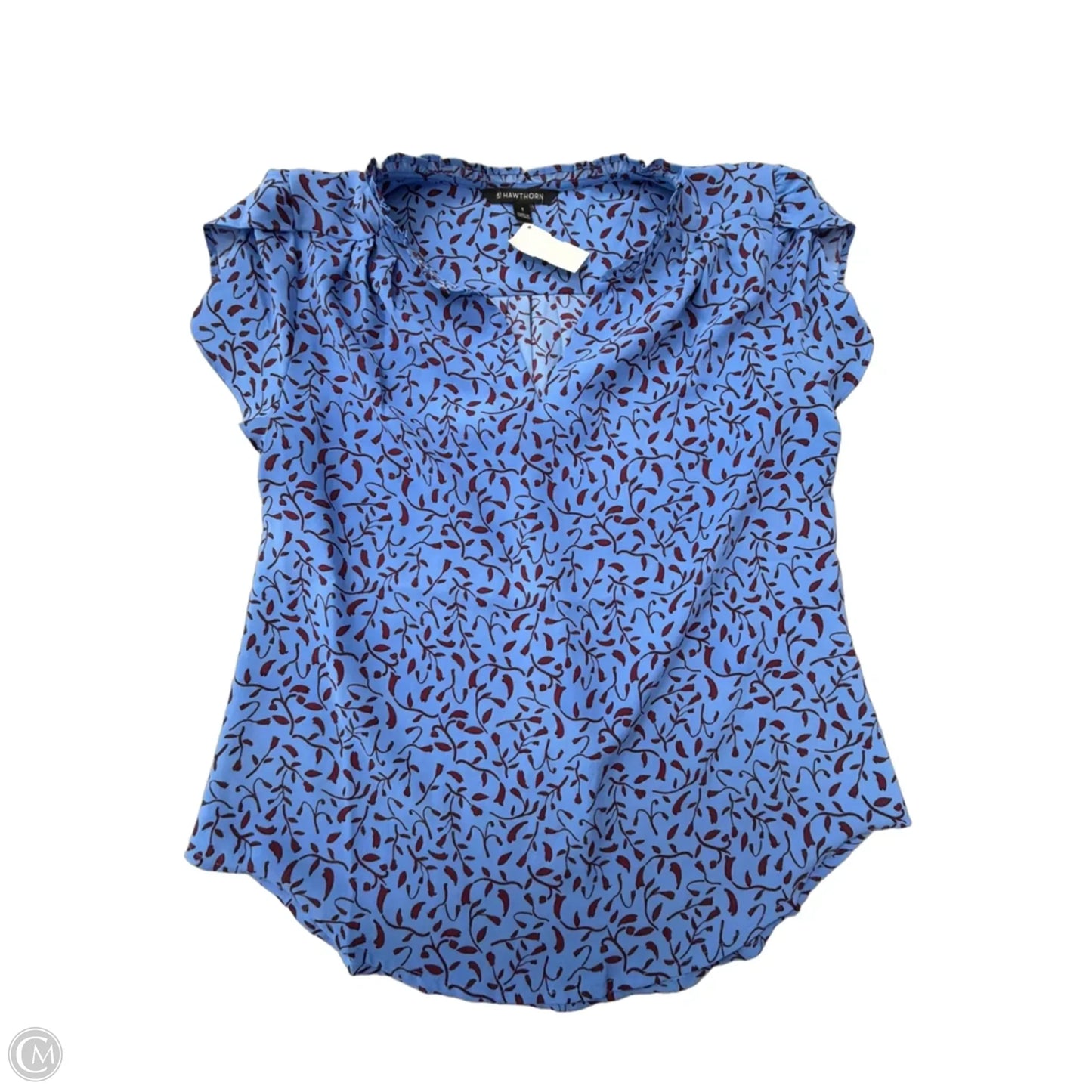 Top Short Sleeve By 41 Hawthorn In Blue & Red, Size: S