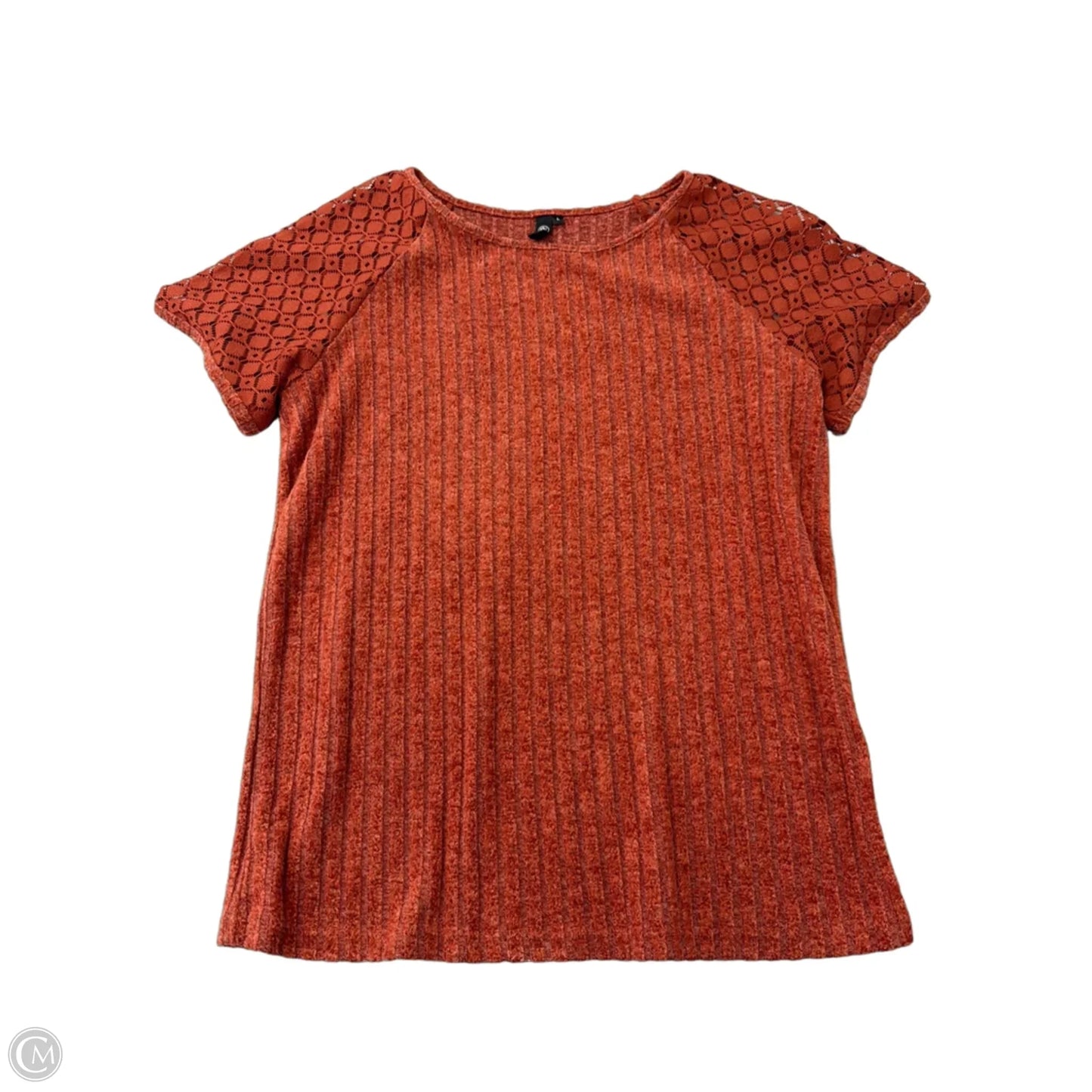 Top Short Sleeve By Automet In Orange, Size: L