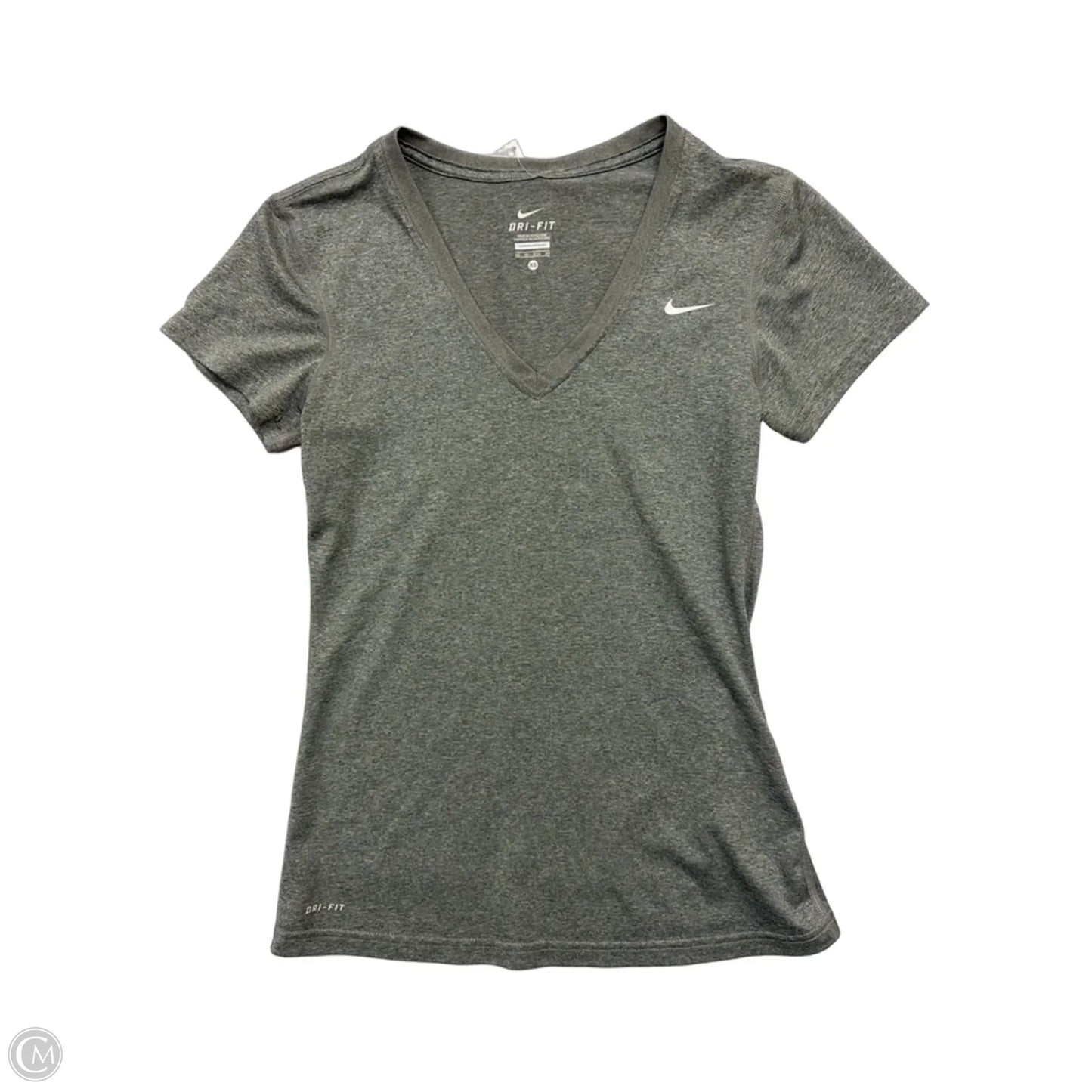 Athletic Top Short Sleeve By Nike Apparel In Grey, Size: Xs