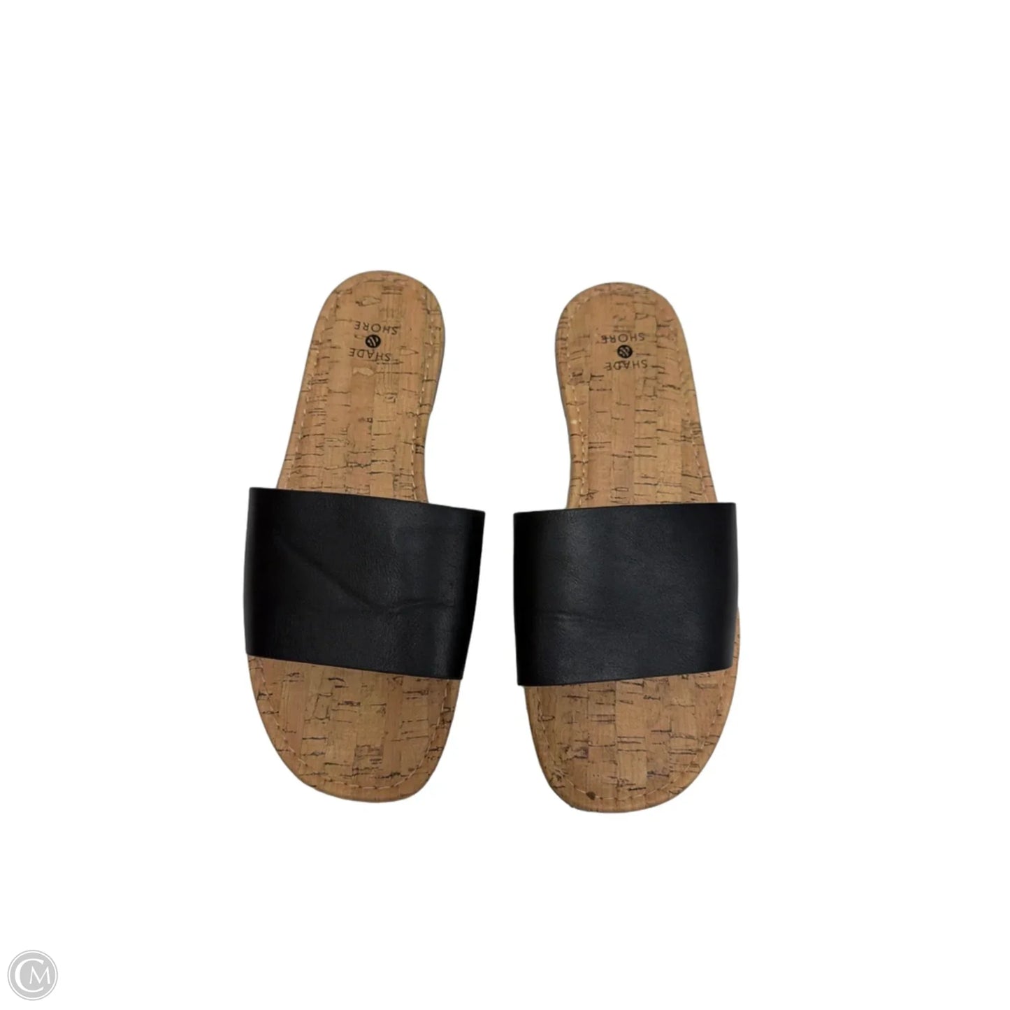 Sandals Flats By Shade & Shore In Black & Brown, Size: 7