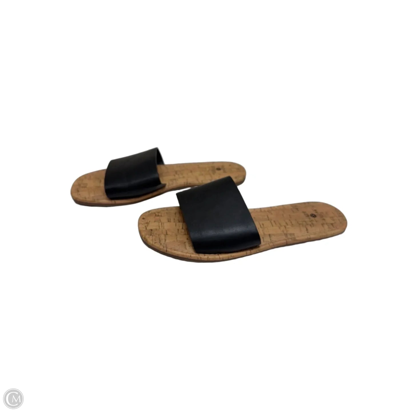 Sandals Flats By Shade & Shore In Black & Brown, Size: 7