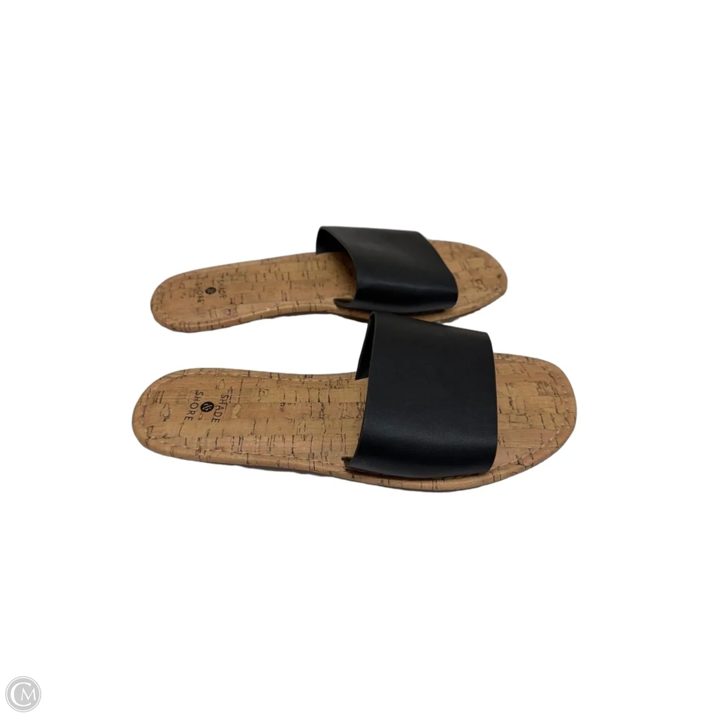 Sandals Flats By Shade & Shore In Black & Brown, Size: 7