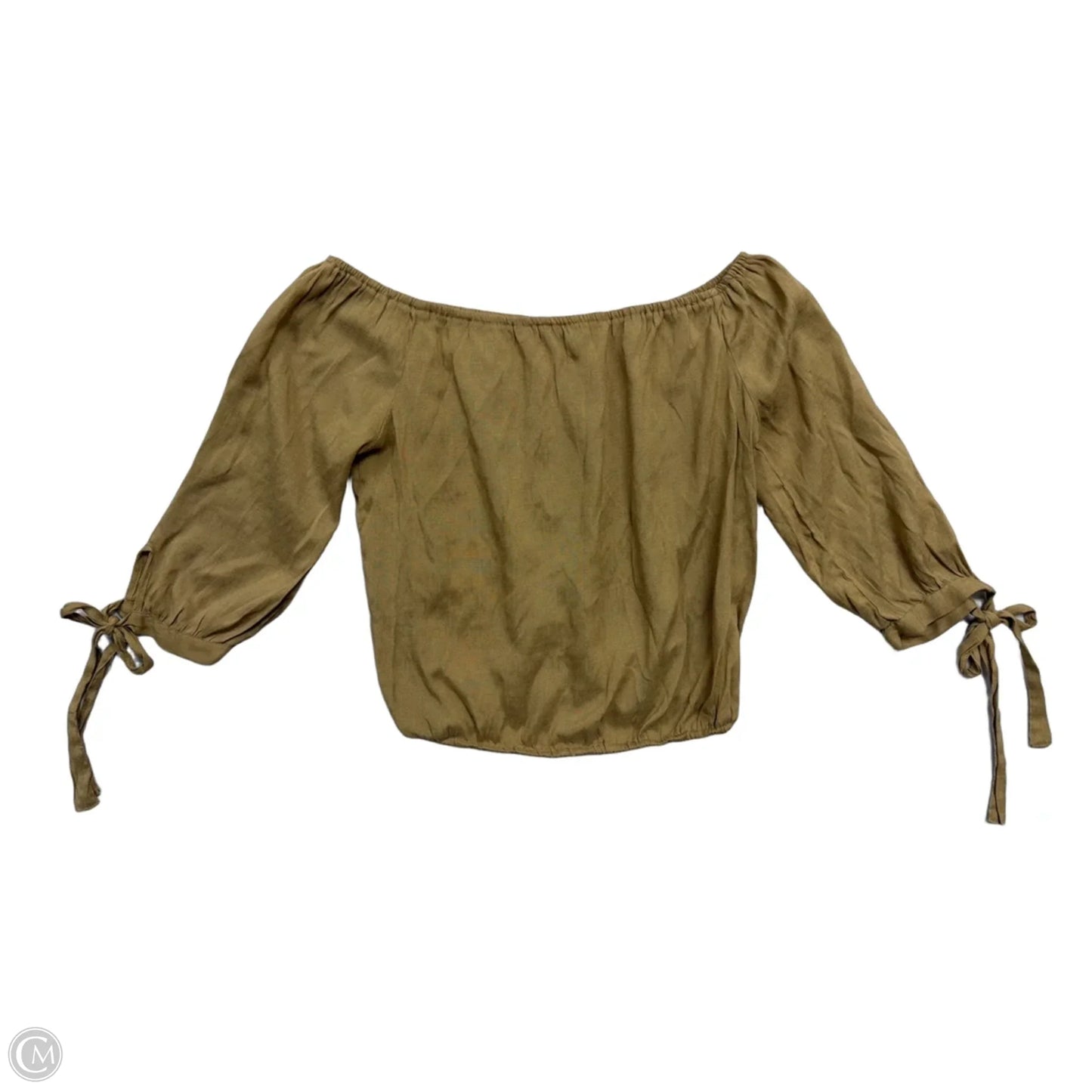 Top Long Sleeve By Papermoon In Brown, Size: M