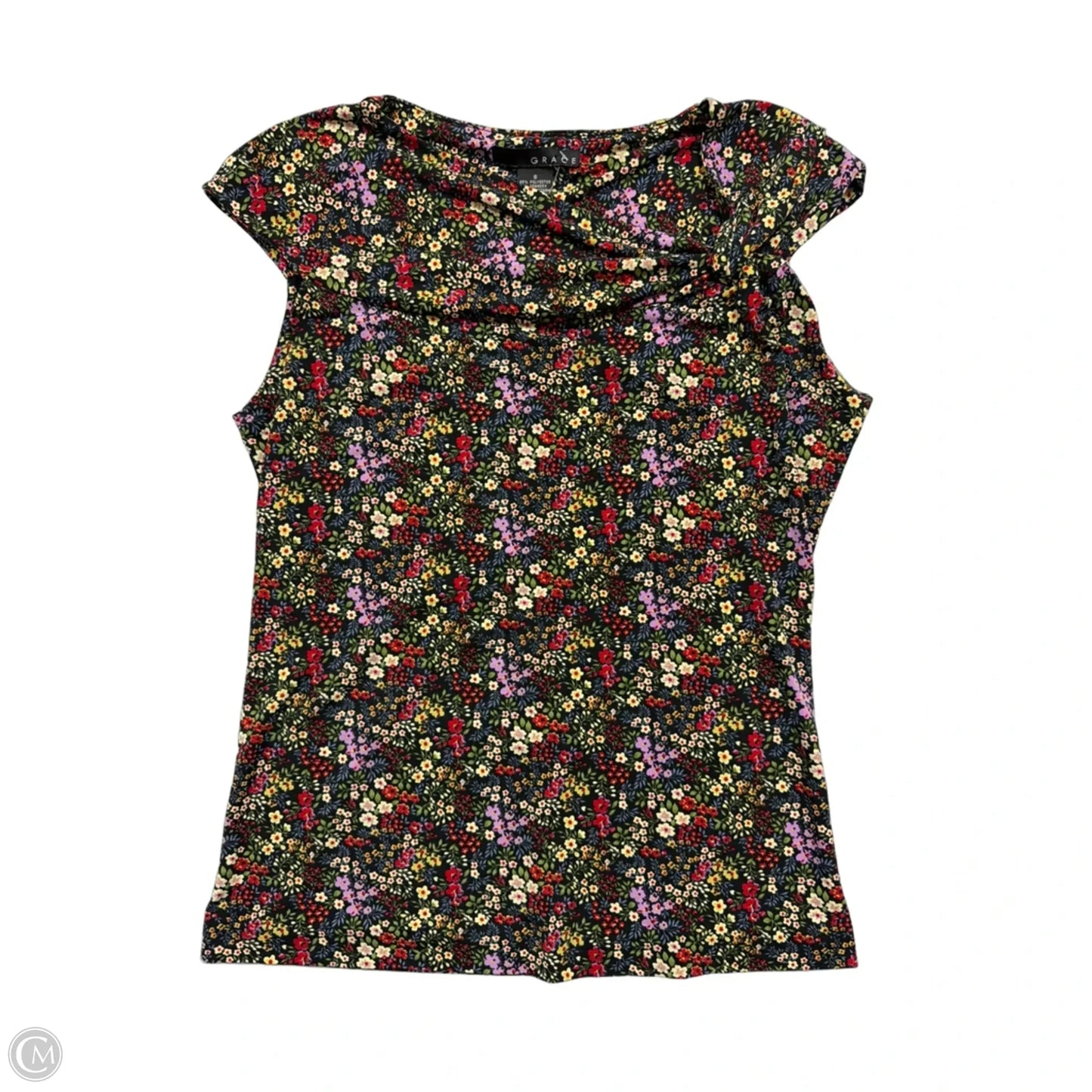 Top Sleeveless By Grace In Floral Print, Size: S