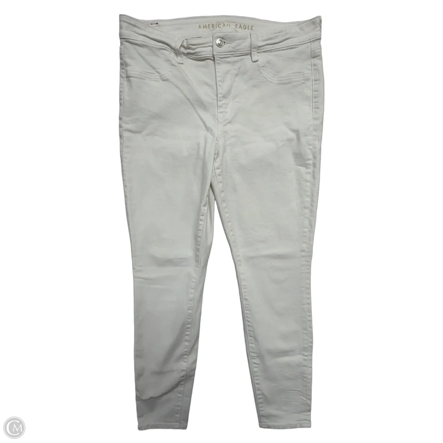 Jeans Skinny By American Eagle In White Denim, Size: 14