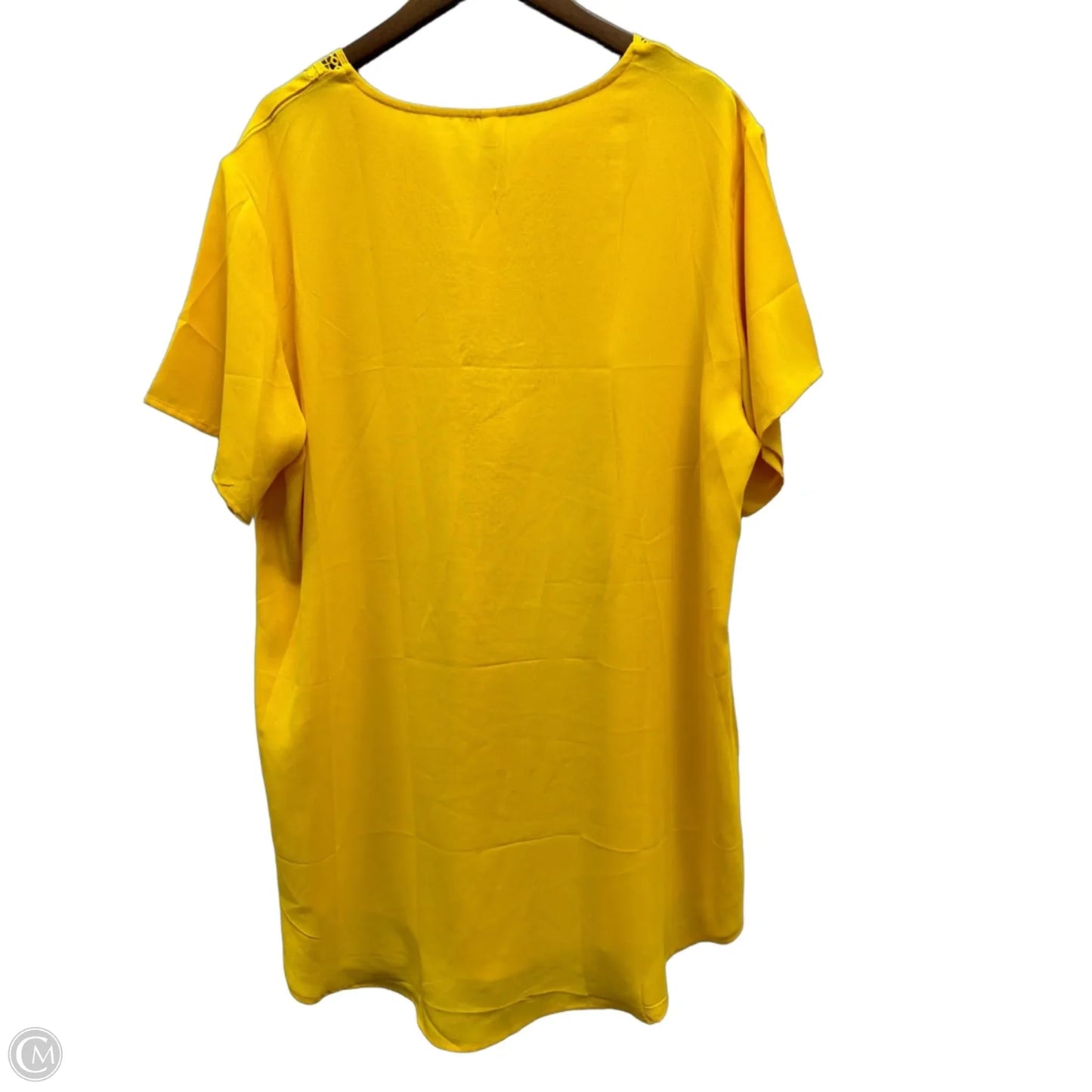 Dress Casual Midi By Cme In Yellow, Size: 2x