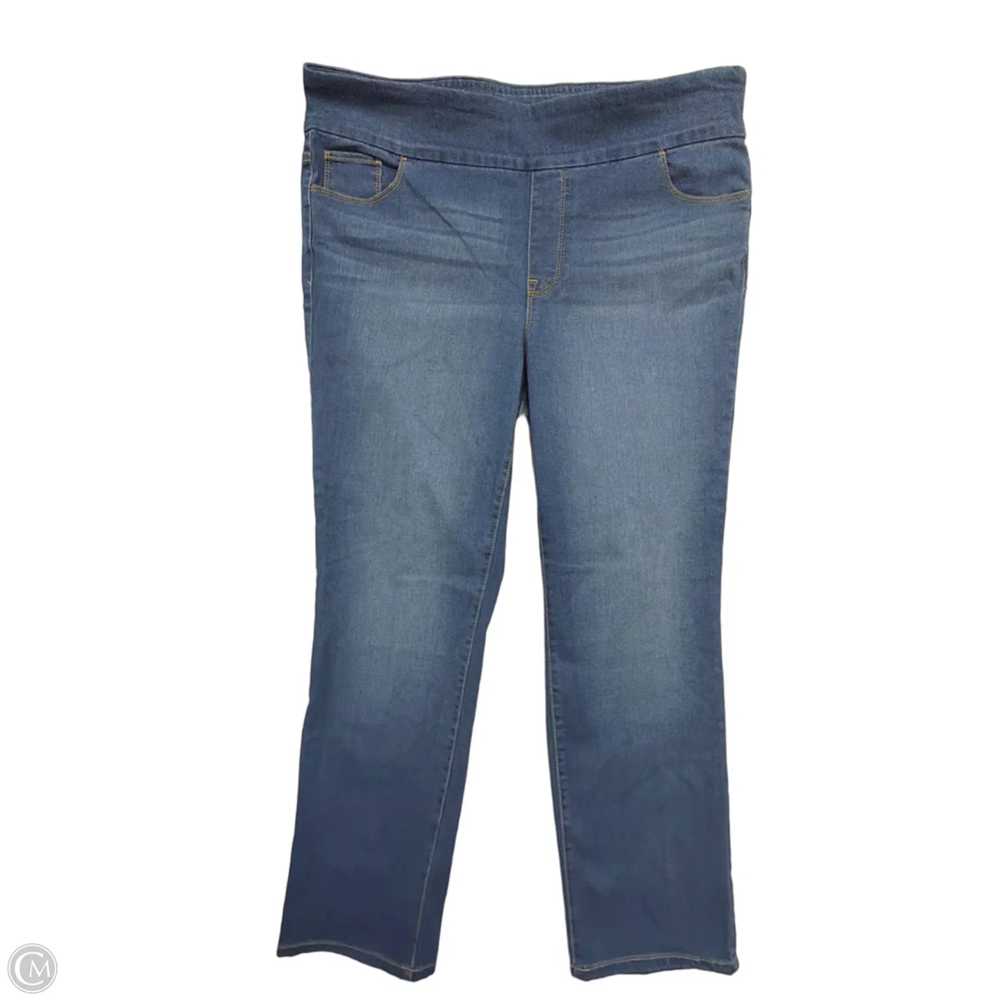 Jeans Straight By Bandolino In Blue Denim, Size: 16