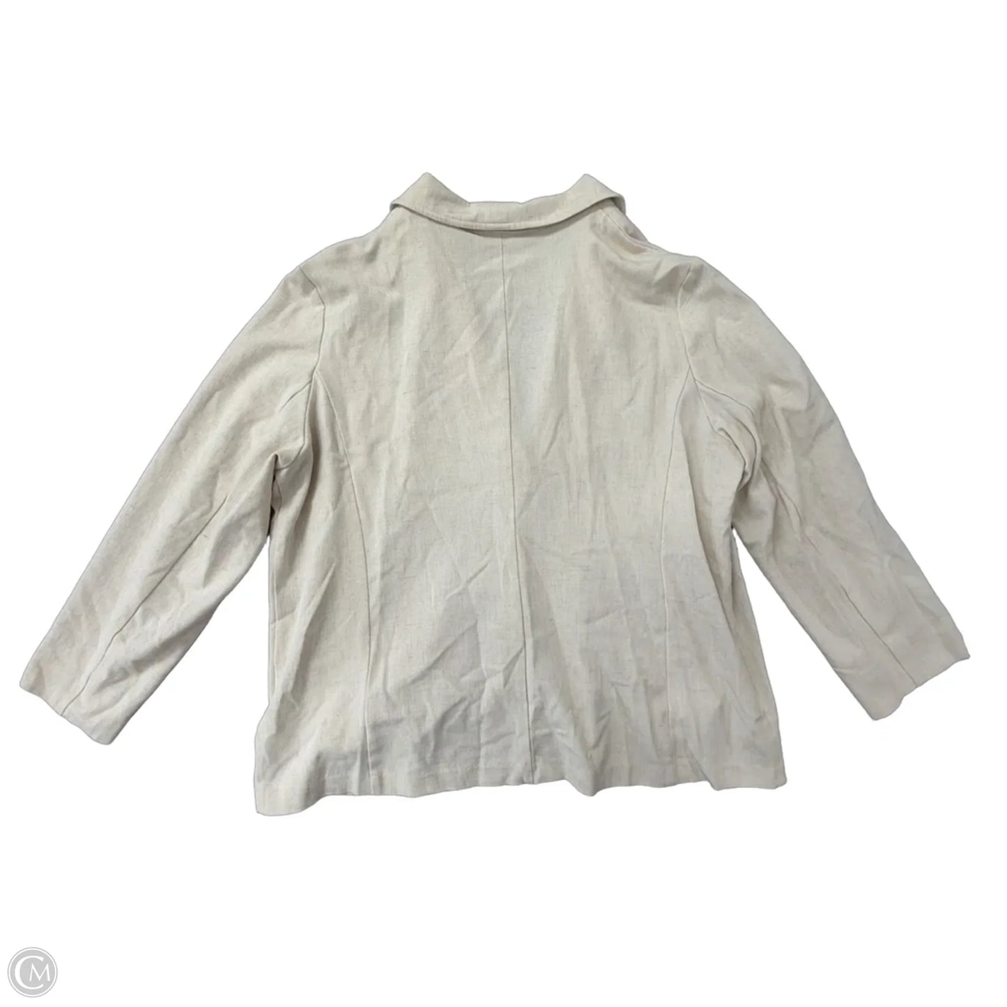 Blazer By Sag Harbor In Beige, Size: 1x