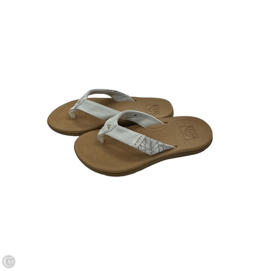 Sandals Flip Flops By Reef In Brown & White, Size: 6