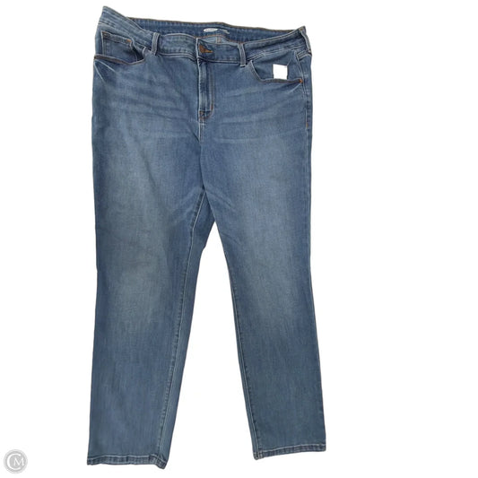Jeans Straight By Old Navy In Blue Denim, Size: 16