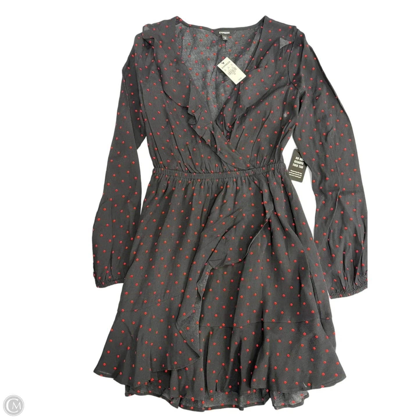 Dress Casual Midi By Express In Polkadot Pattern, Size: Xs