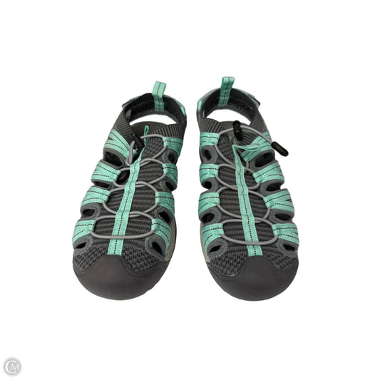 Shoes Athletic By Eddie Bauer In Green & Grey, Size: 6