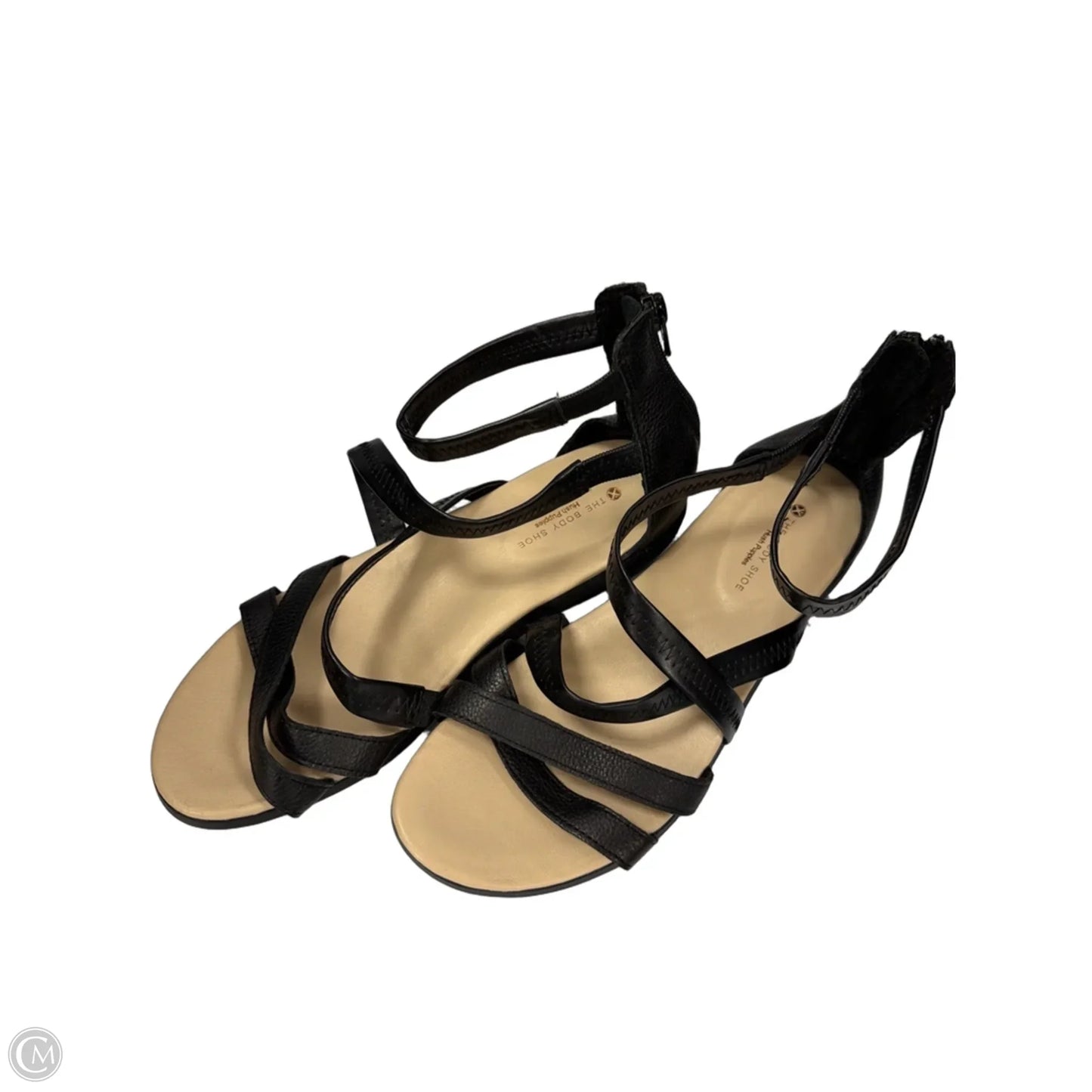 Sandals Flats By Hush Puppies In Black, Size: 8.5