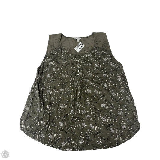 Top Sleeveless By Lucky Brand In Green, Size: L