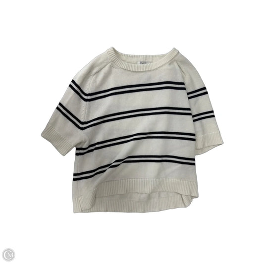 Sweater Short Sleeve By Vigoss In Striped Pattern, Size: L