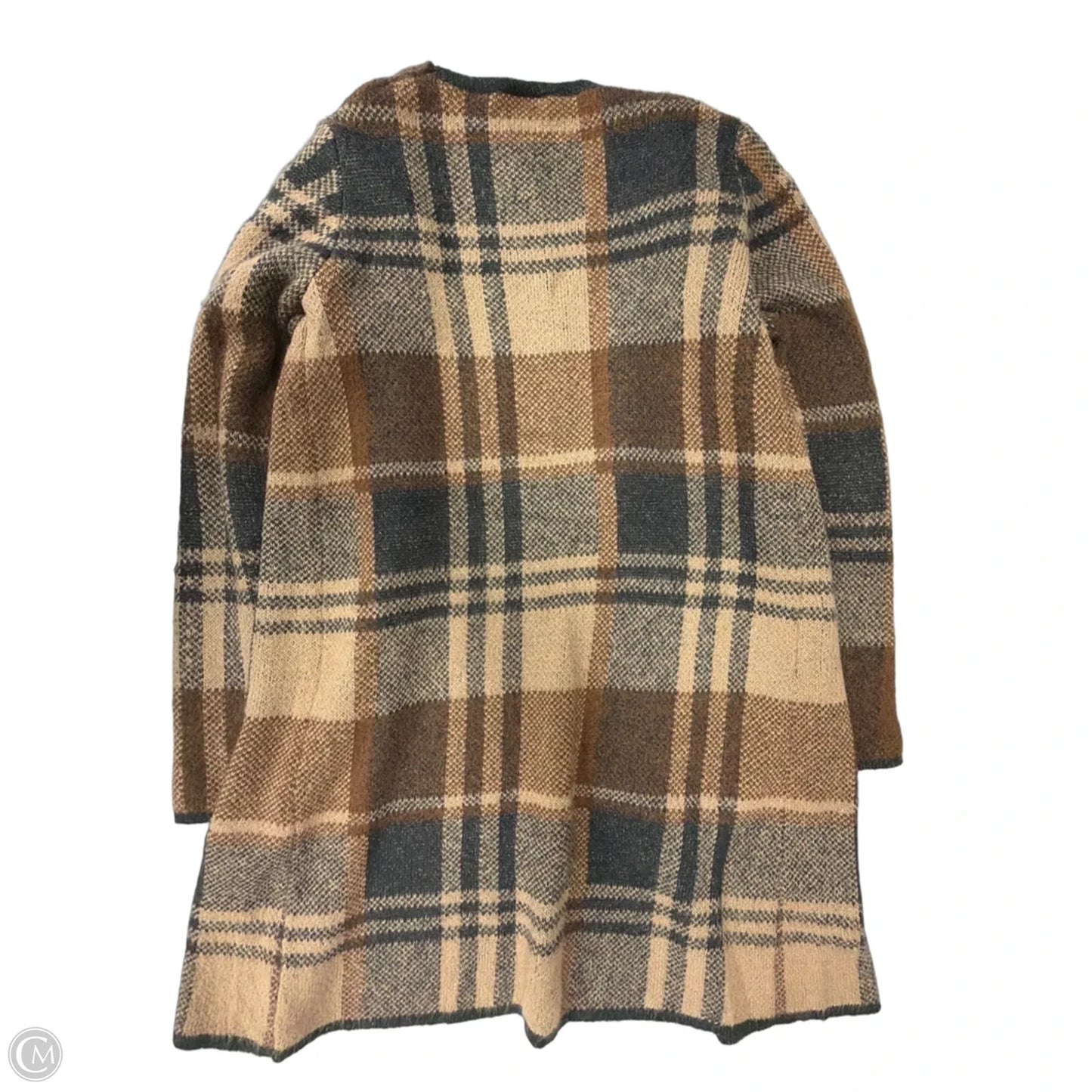 Cardigan By Fortune & Ivy In Plaid Pattern, Size: S