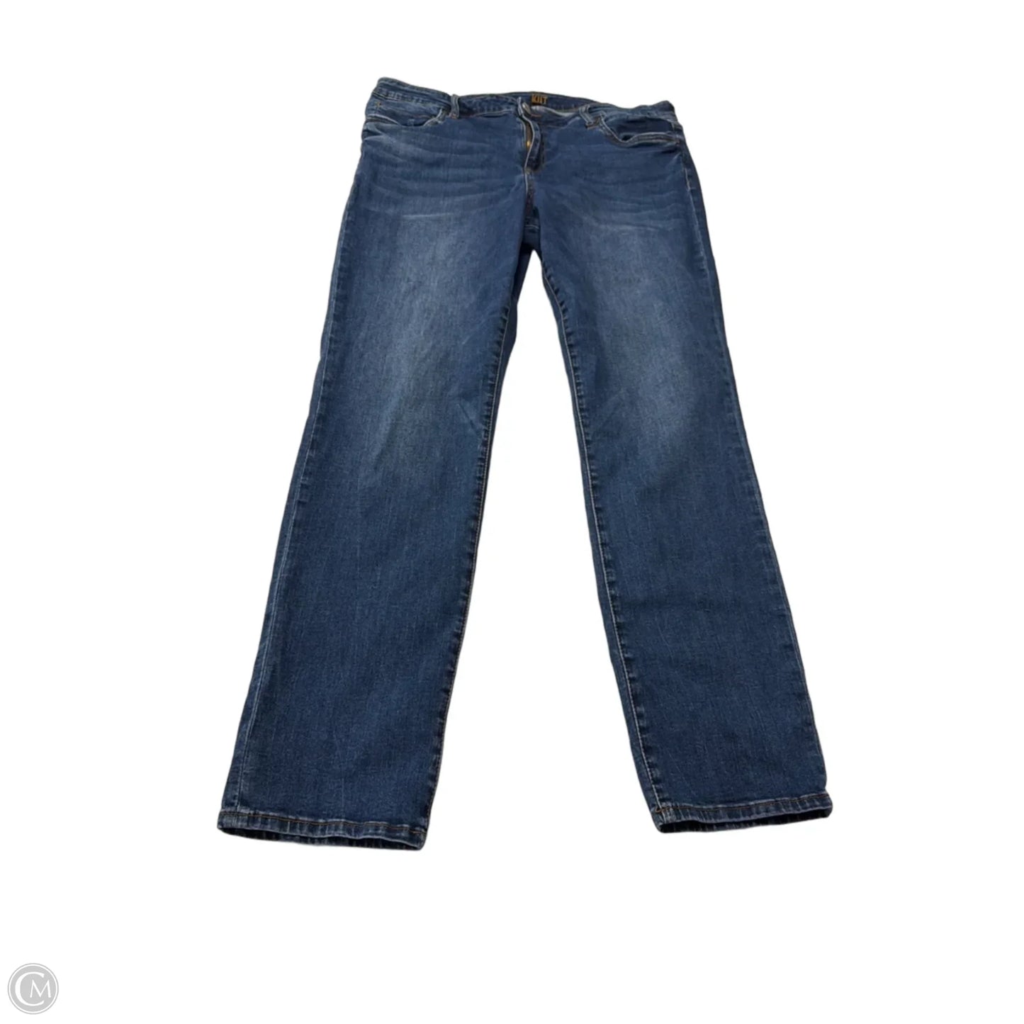 Jeans Straight By Kut In Blue Denim, Size: 14