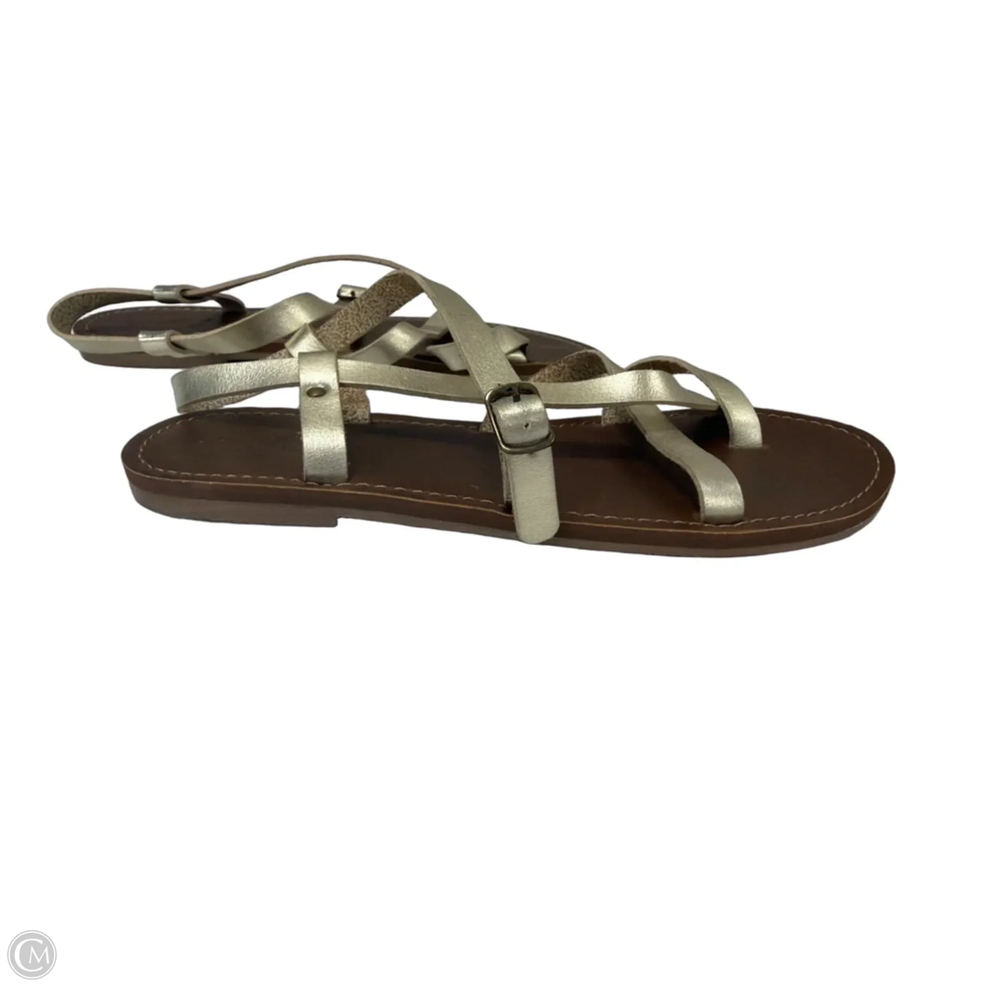 Sandals Flats By Universal Thread In Gold, Size: 9