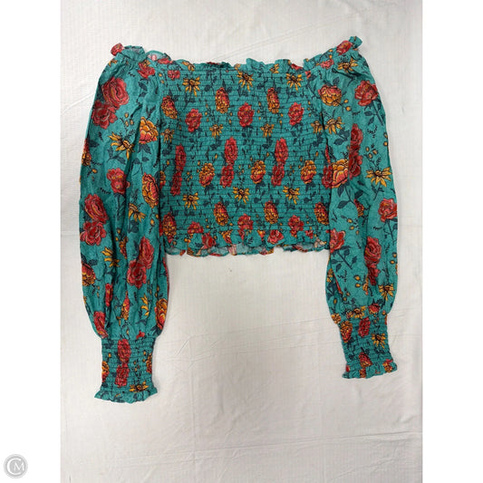 Top Long Sleeve By Rock & Roll In Floral Print, Size: L