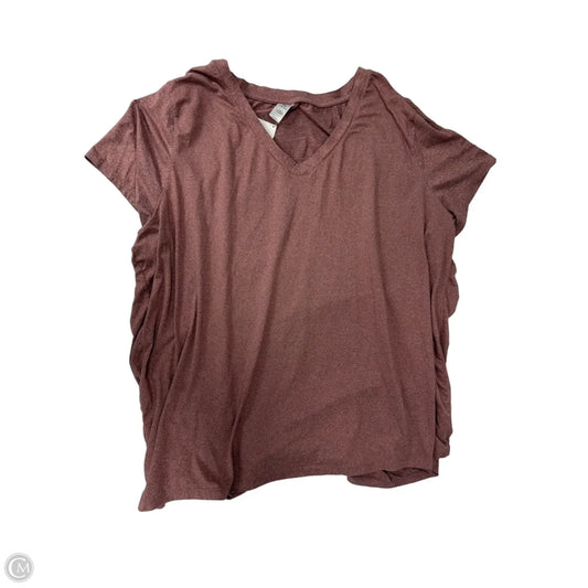 Athletic Top Short Sleeve By 90 Degrees By Reflex In Red, Size: 2x