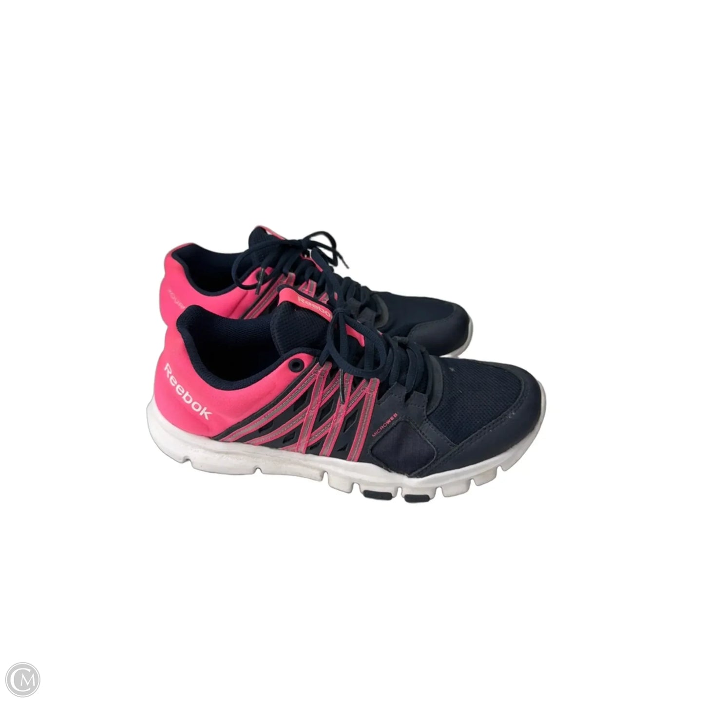 Shoes Athletic By Reebok In Blue & Pink, Size: 8.5