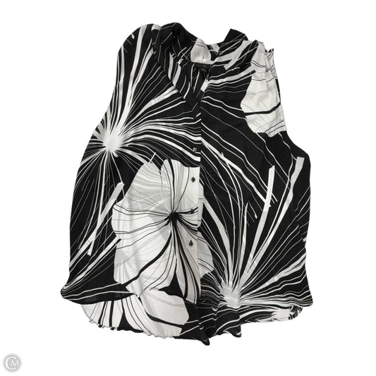 Top Sleeveless By Worthington In Black & White, Size: 3x