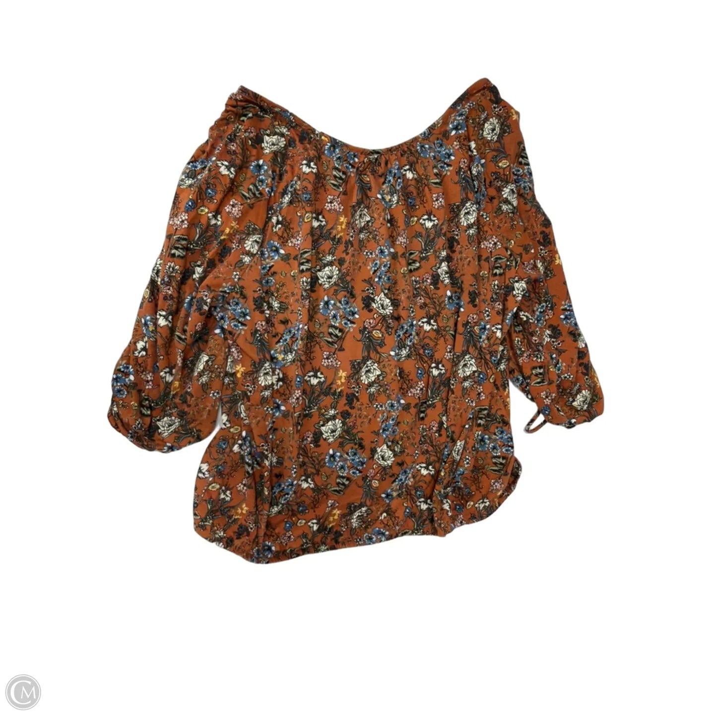 Top Long Sleeve By Absolutely Famous In Floral Print, Size: 3x