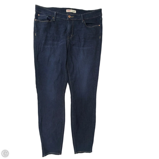 Jeans Skinny By Levis Signature In Blue Denim, Size: 18