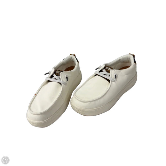 Shoes Flats By Hey Dude In White, Size: 12