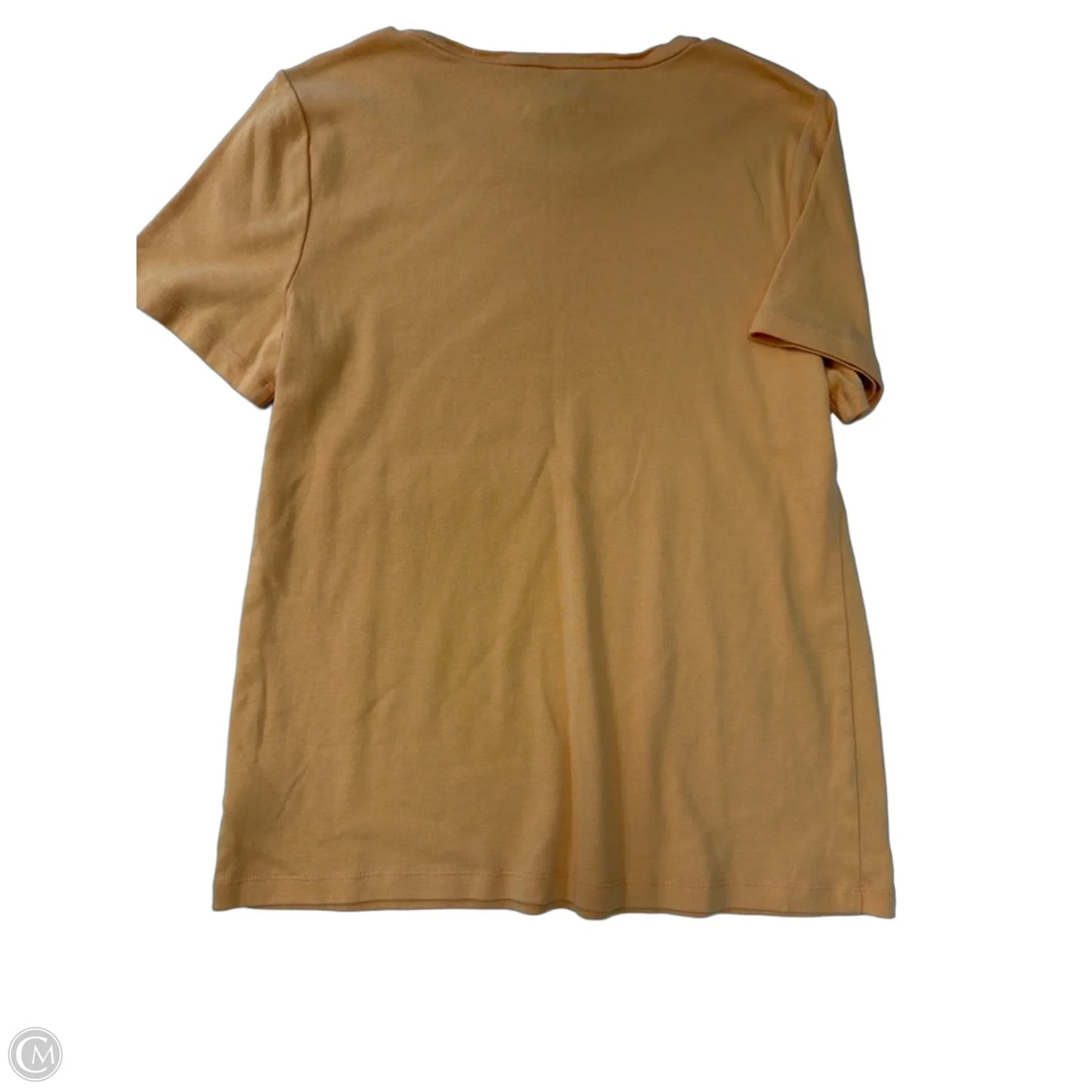 Top Short Sleeve Basic By Talbots In Orange, Size: L