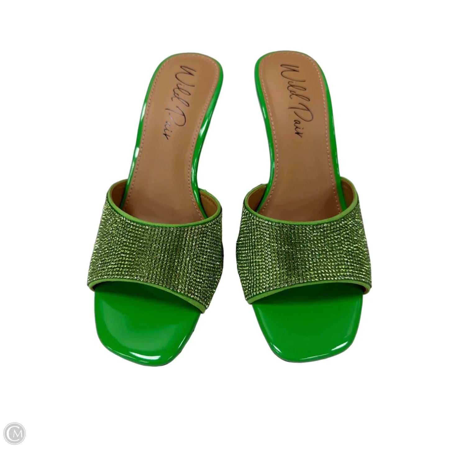 Sandals Heels Block By Clothes Mentor In Green, Size: 7