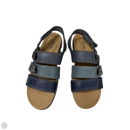 Sandals Flats By Clarks In Blue, Size: 6